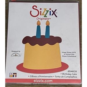 NIB Sizzix Originals Die Birthday Cake 654609 paper craft scrapbook album cards